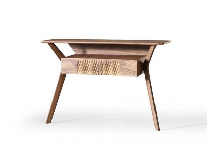 Wohnzimmer Luxus Konsolentisch Braun Holz Tisch Modern Design Konsole